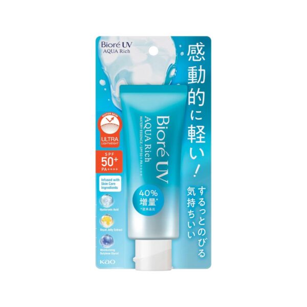 Protetor Solar Facial Biore Aqua Rich Watery Essence FPS 50+ PA++++ (Textura Aquosa e Invisível)