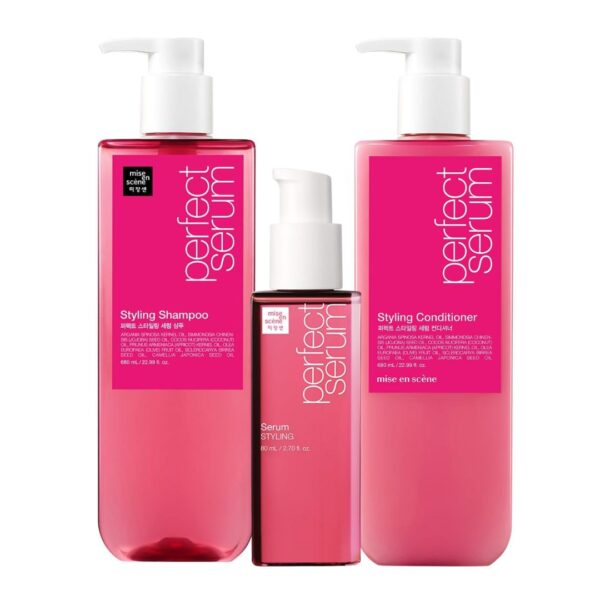 Kit Mise en Scène Perfect Serum Styling (Shampoo + Condicionador + Sérum)